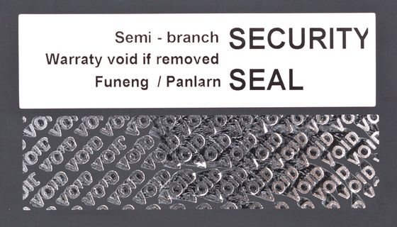 85um 1.5mil Matte Sliver Semi Transfer Tamper Evident Label Stiker With Low-Residue