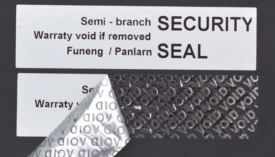 85um 1.5mil Matte Sliver Semi Transfer Tamper Evident Label Stiker With Low-Residue