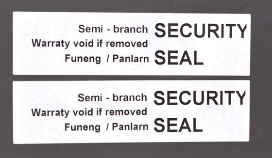 45um 1mil Tamper Proof Seal Security Sticker Gloss White With High Residue