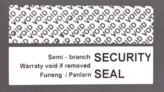 45um 1mil Tamper Proof Seal Security Sticker Gloss White With High Residue