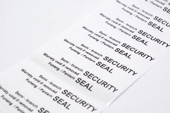45um 1mil Tamper Proof Seal Security Sticker Gloss White With High Residue