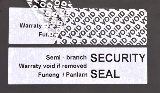 45um 1mil Tamper Proof Seal Security Sticker Gloss White With High Residue