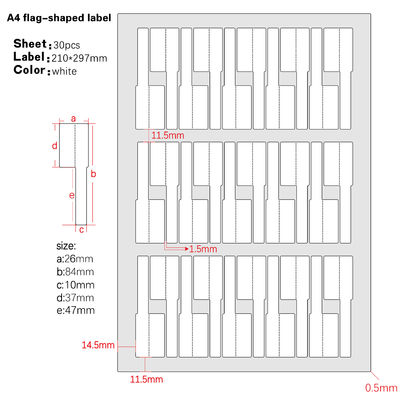 Custom A4 Cable Labels Waterproof Printable Stickers